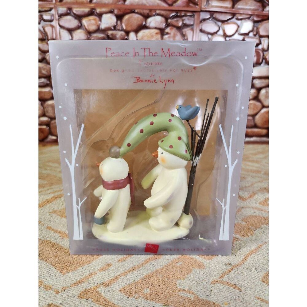Russ Bonny Lynn Peace In The Meadow Snowman Figurine